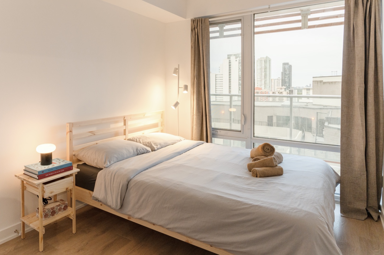 The same bedroom furnished